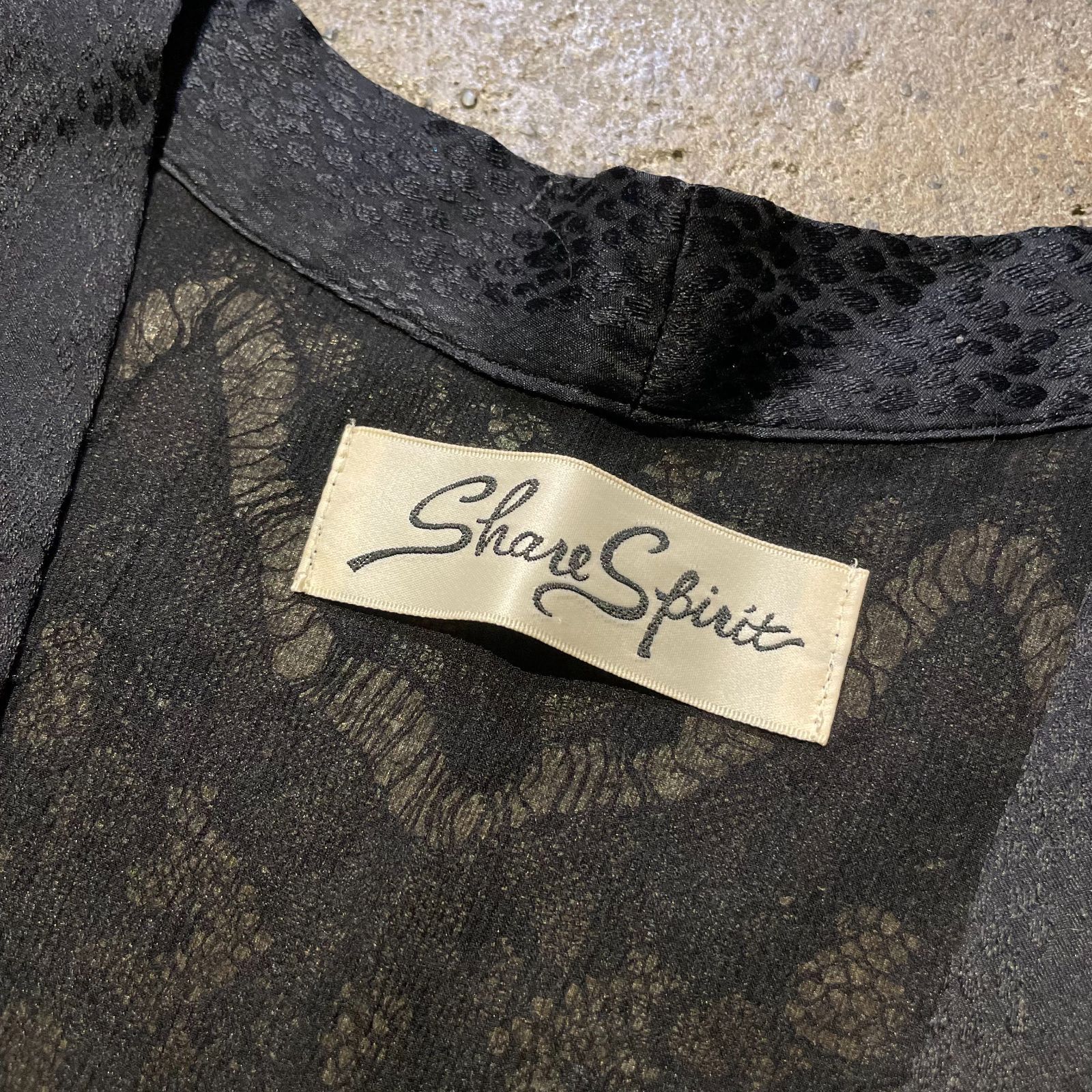 SHARE SPIRIT ロング レース ベスト シェアースピリット 切替 シルク