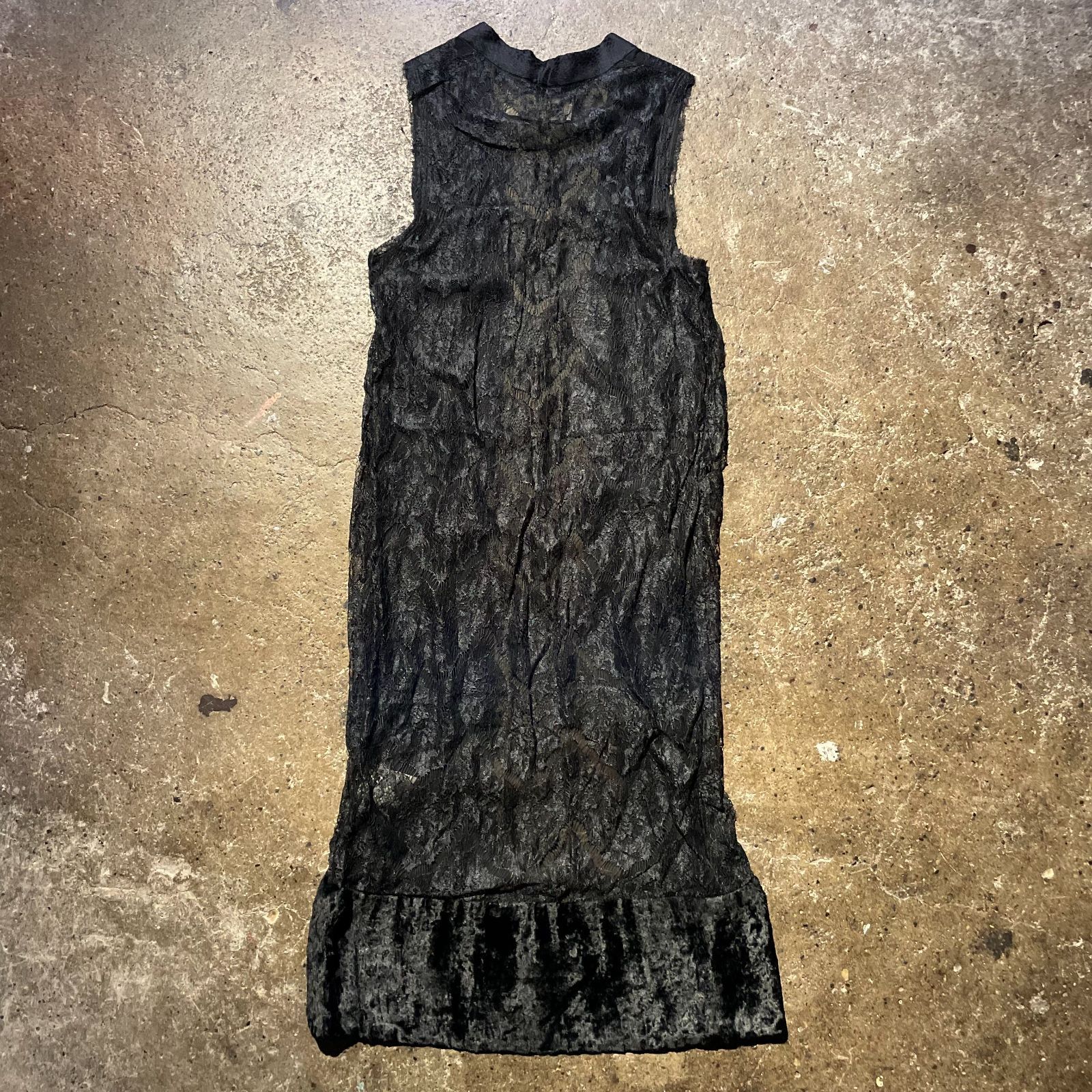 SHARE SPIRIT ロング レース ベスト シェアースピリット 切替 シルク