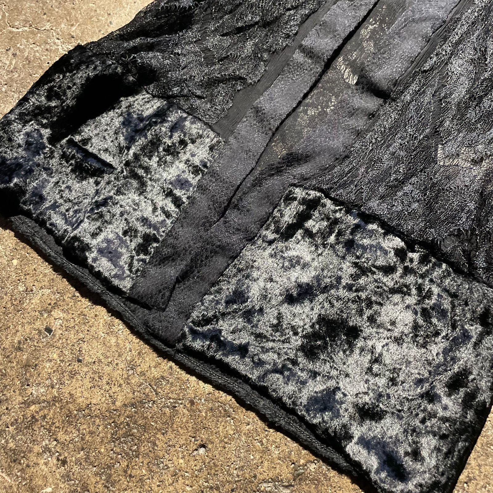 SHARE SPIRIT ロング レース ベスト シェアースピリット 切替 シルク