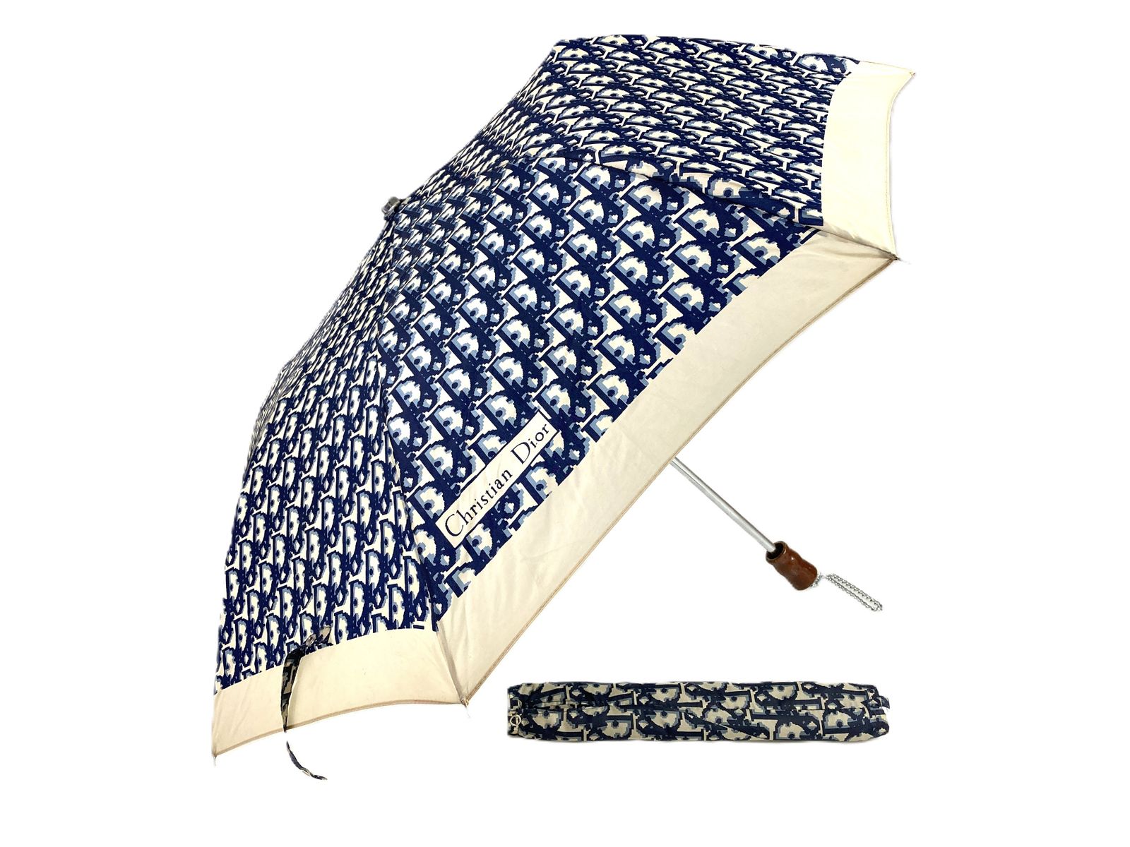 クリスチャンディオール Christian Dior 折りたたみ傘 雨傘 トロッター