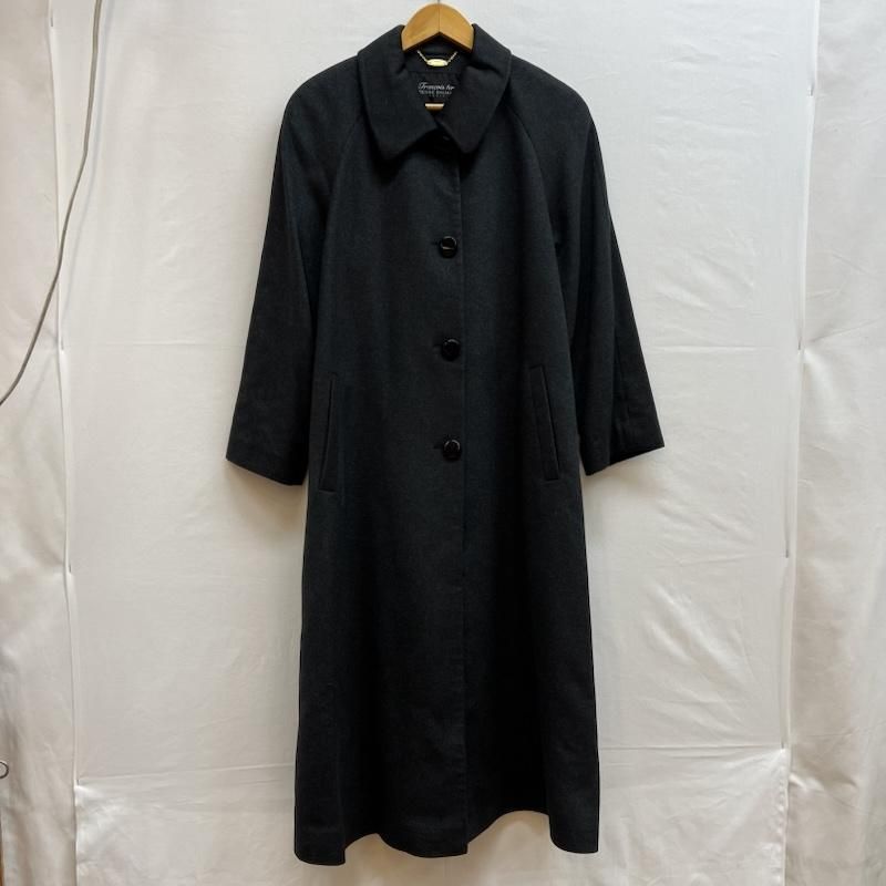 ピエールバルマン カシミヤ100% ステンカラー ウール ロング コート