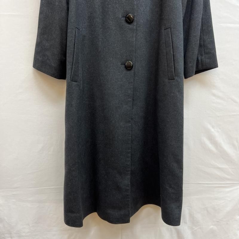 ピエールバルマン カシミヤ100% ステンカラー ウール ロング コート