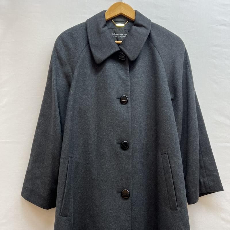 ピエールバルマン カシミヤ100% ステンカラー ウール ロング コート