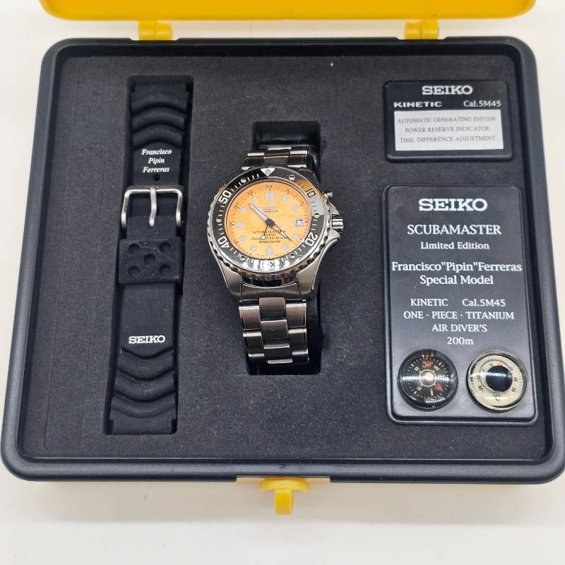 希少】 1000本限定 SEIKO キネティック クロノグラフ ピピン限定モデル 