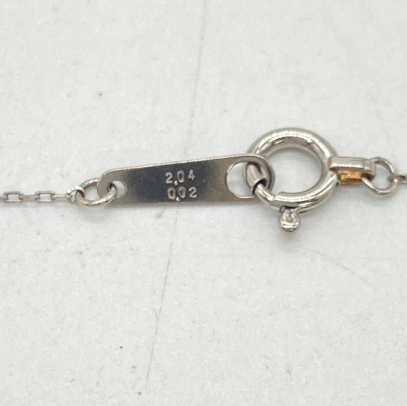 美品】Pt900/850 ブルートパーズ 四葉クローバー ダイヤネックレス