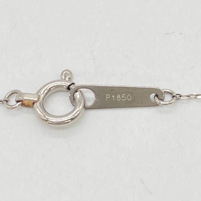 美品】Pt900/850 ブルートパーズ 四葉クローバー ダイヤネックレス