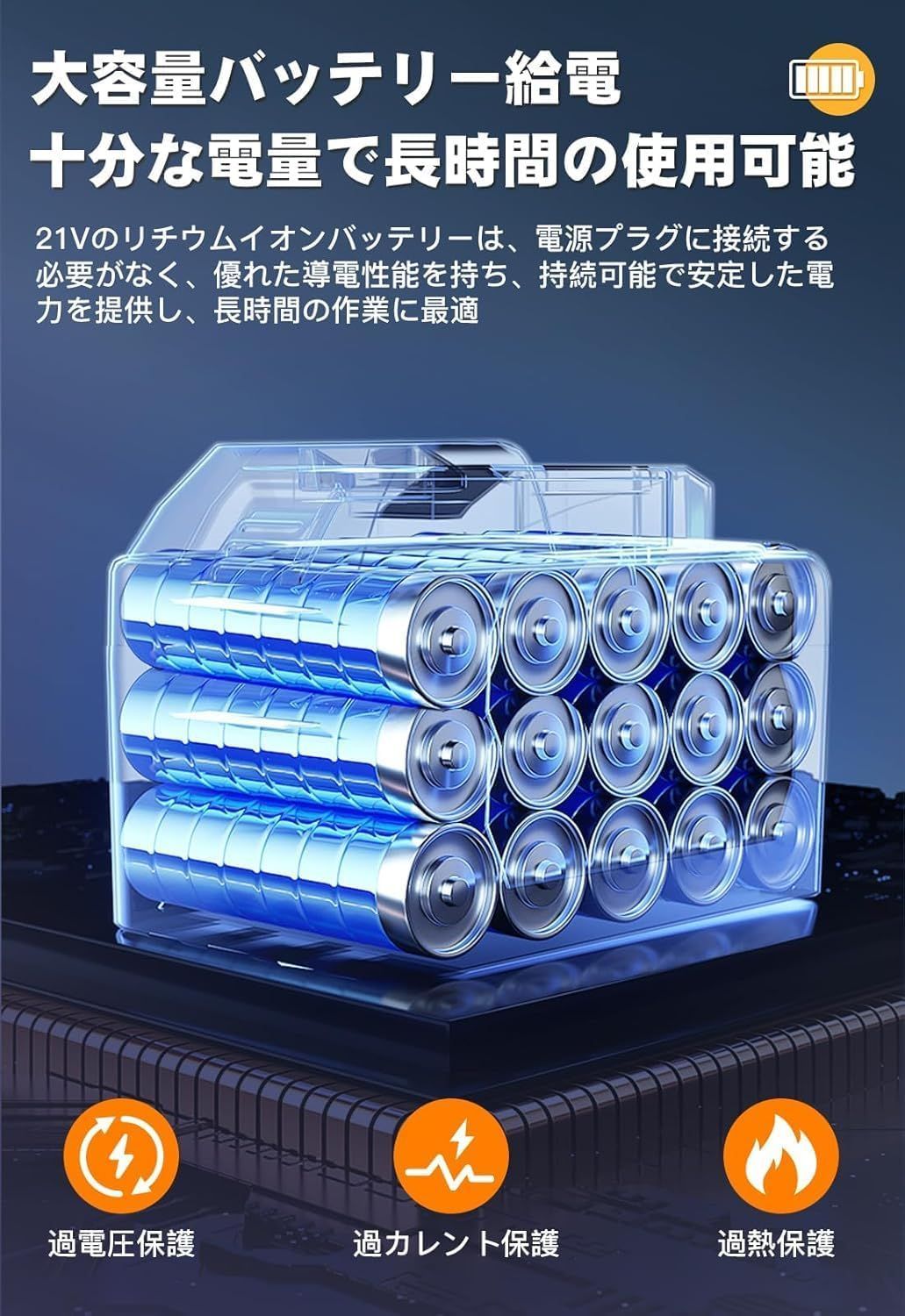 高圧洗浄機 コードレス 充電式 バッテリー式 洗車機 20000mAh 8MPa