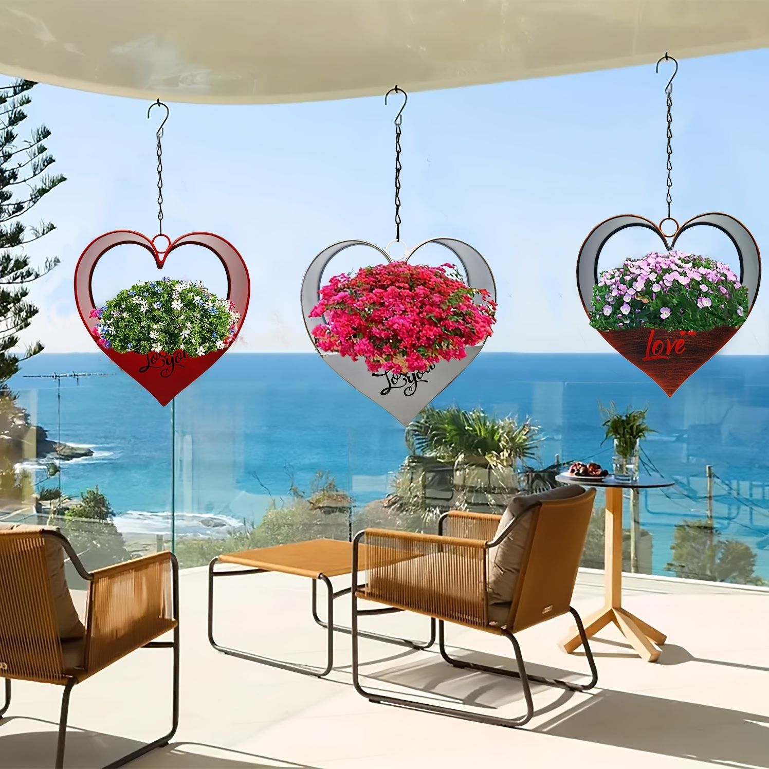 ハンキングプランター 吊り下げ プラントハンガー ハート型