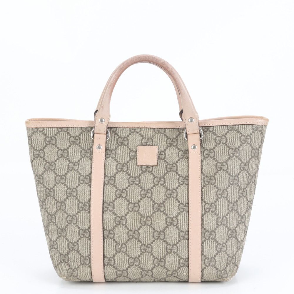 美品 グッチ GGスプリーム レザー ハンドバッグ トート 297557