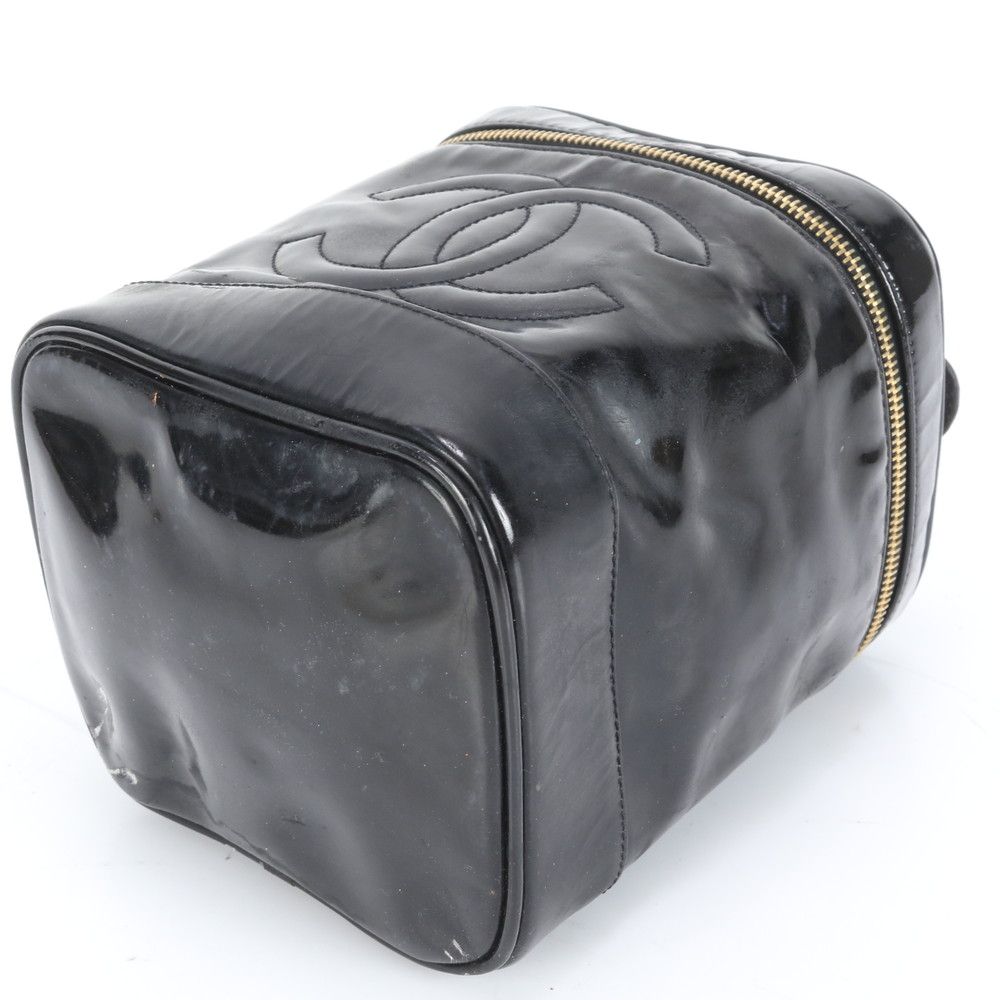 シャネル ココマーク バニティ バッグ パテント レザー ハンド トート