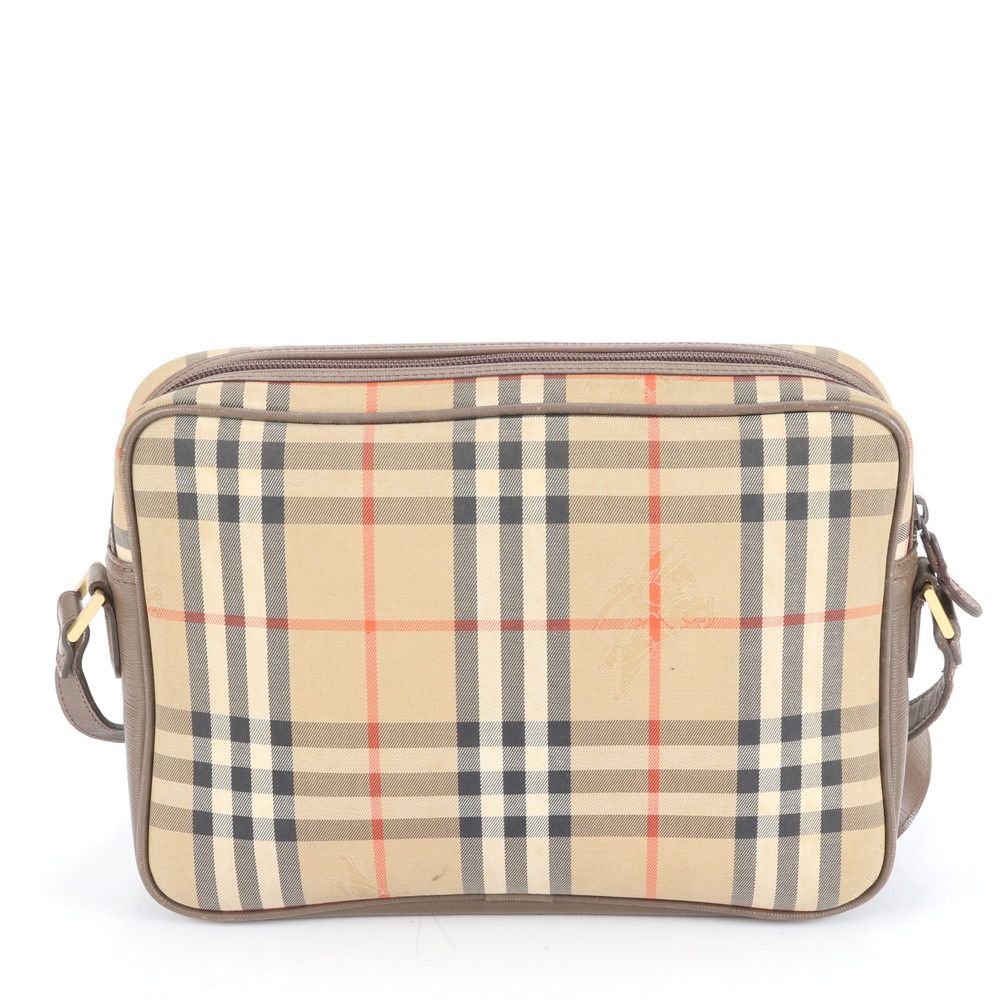 美品 バーバリー ノバ チェック シャドーホース レザー ショルダー