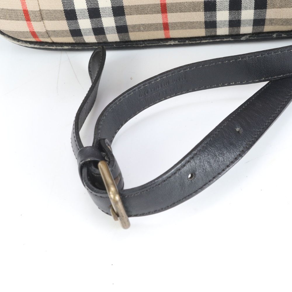 【美品】バーバリー ショルダーバッグ ノバチェック ホースロゴ ヴィンテージ 黒 バーバリー ショルダーバッグ ノバチェック ホースロゴ ヴィンテージ