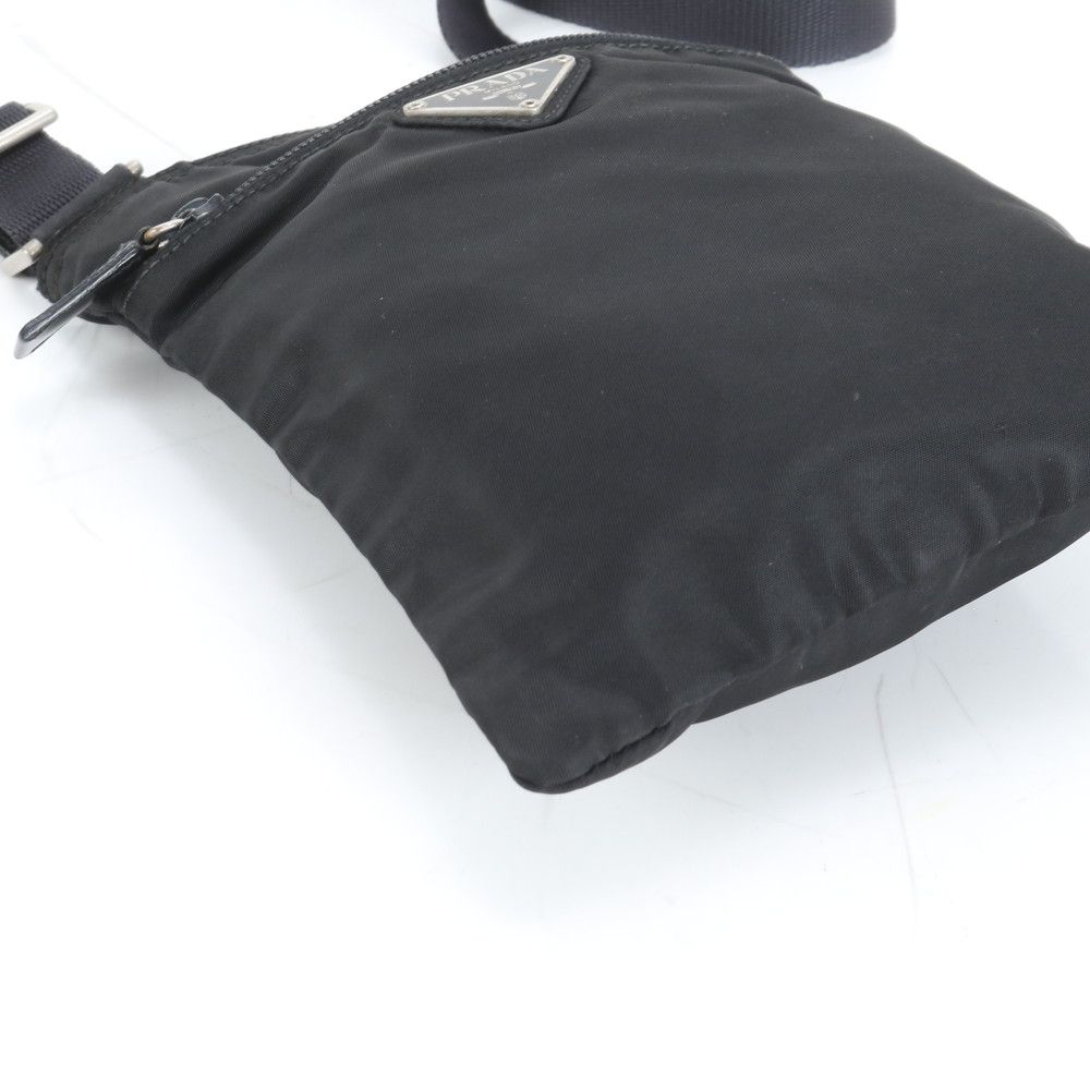 極美品 プラダ 三角ロゴ ショルダーバッグ 男女兼用 テスートナイロン レザー PRADA 極 美品 プラダ 三角ロゴ プレート 金具 テスート ナイロン