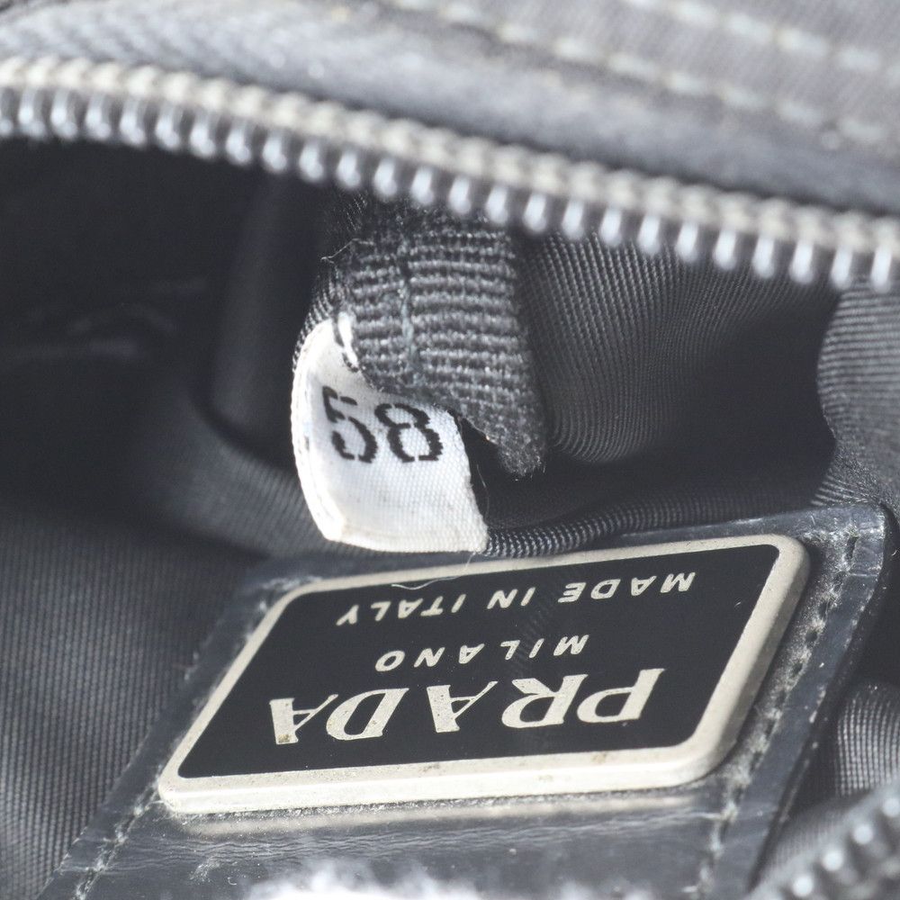 極美品 プラダ テスート ナイロン 三角 トライアングル ロゴ レザー