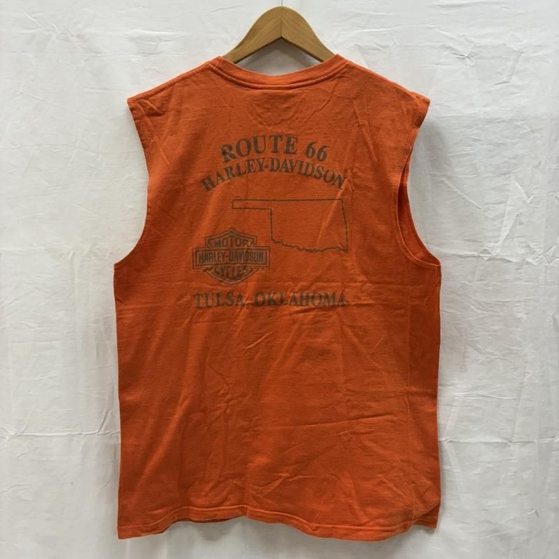 80s古着　ハーレーダビッドソン ノースリーブ　ポケット　両面プリントイーグル 80s古着 ハーレーダビッドソン ノースリーブ ポケット 両面プリント