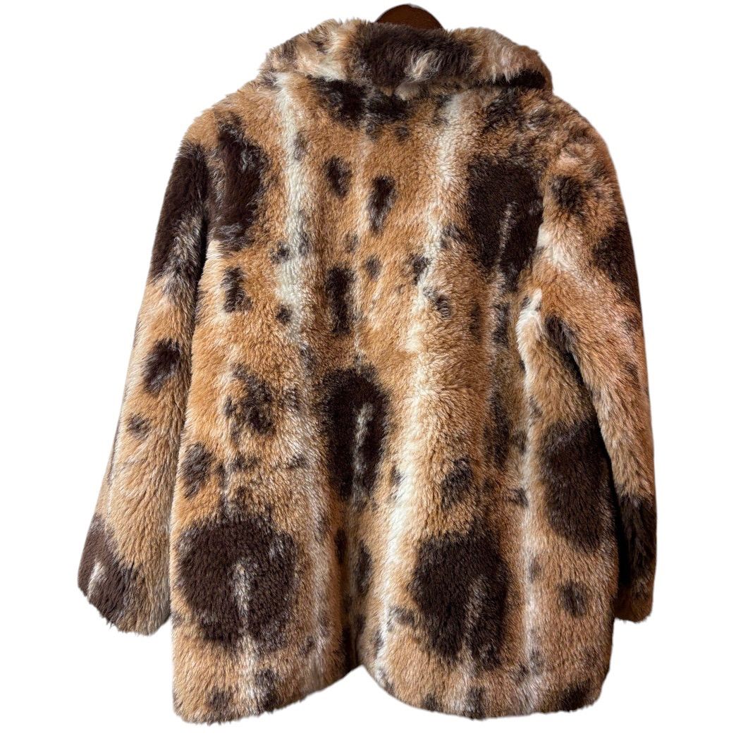 Vintage Faux Fur Leopard Pattern Coat Vintage leopard print faux