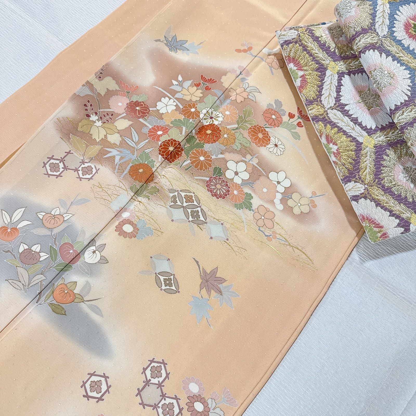 千總　訪問着　正絹　フルセット　廣部商事 千總 訪問着 正絹 フルセット 廣部商事 - メルカリ