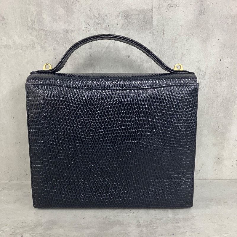 YUKI TORII ユキトリイ 極美品 希少ネイビー 濃紺 リザード型押し 