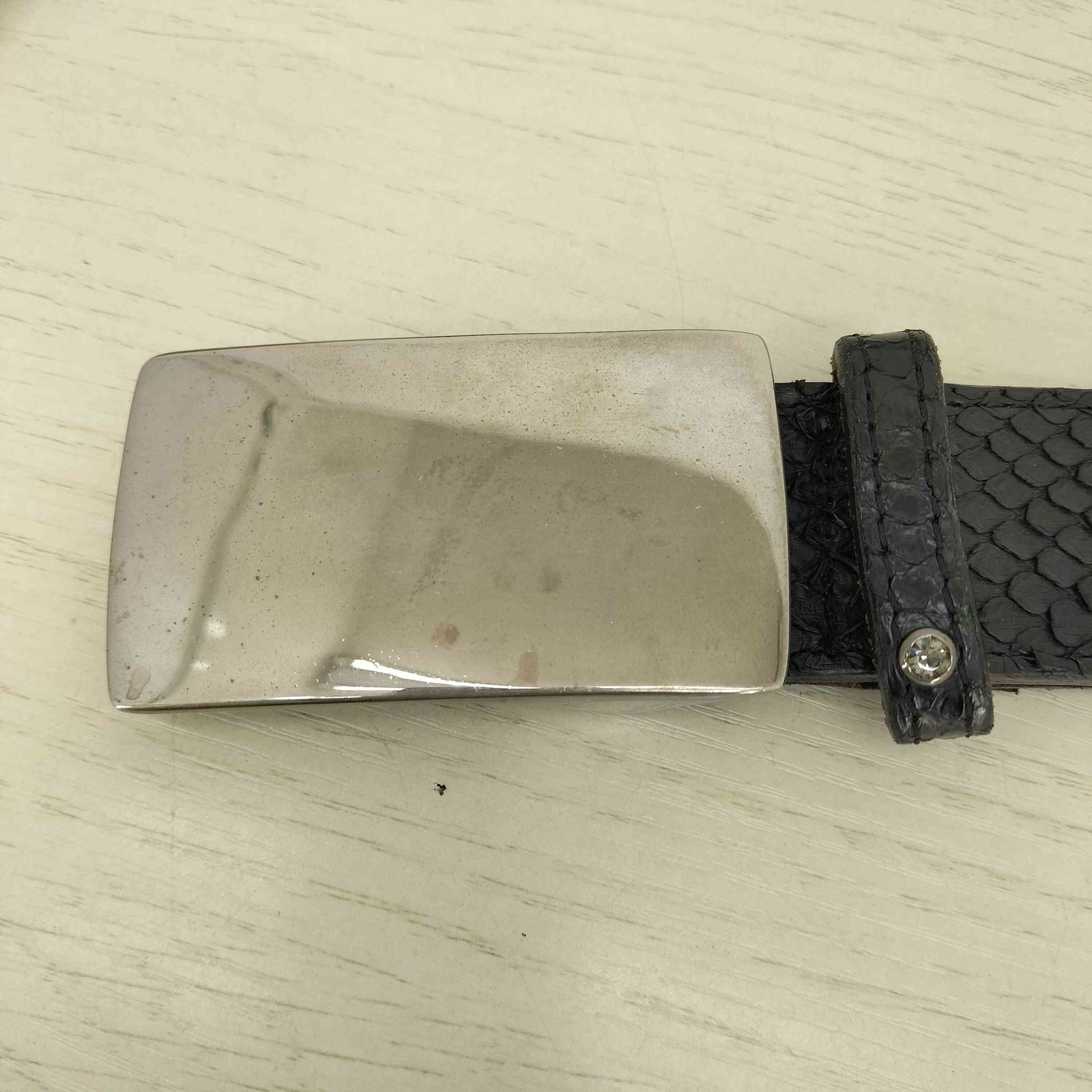 FUGA 　パイソン　レザーベルト フーガ FUGA python leather belt パイソンレザーベルト メンズ 表記無