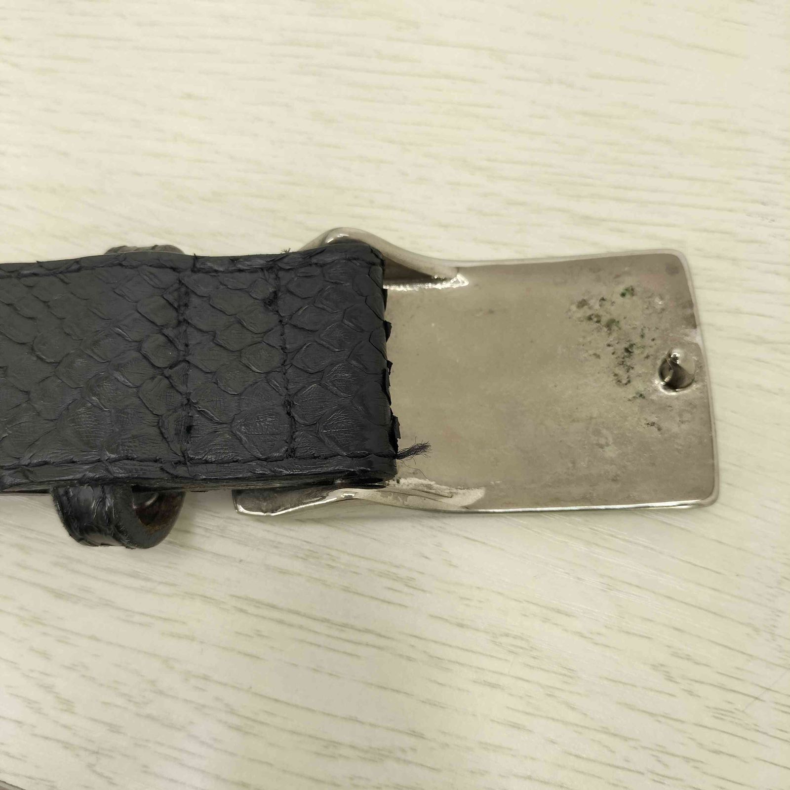 フーガ FUGA python leather belt パイソンレザーベルト メンズ 表記無