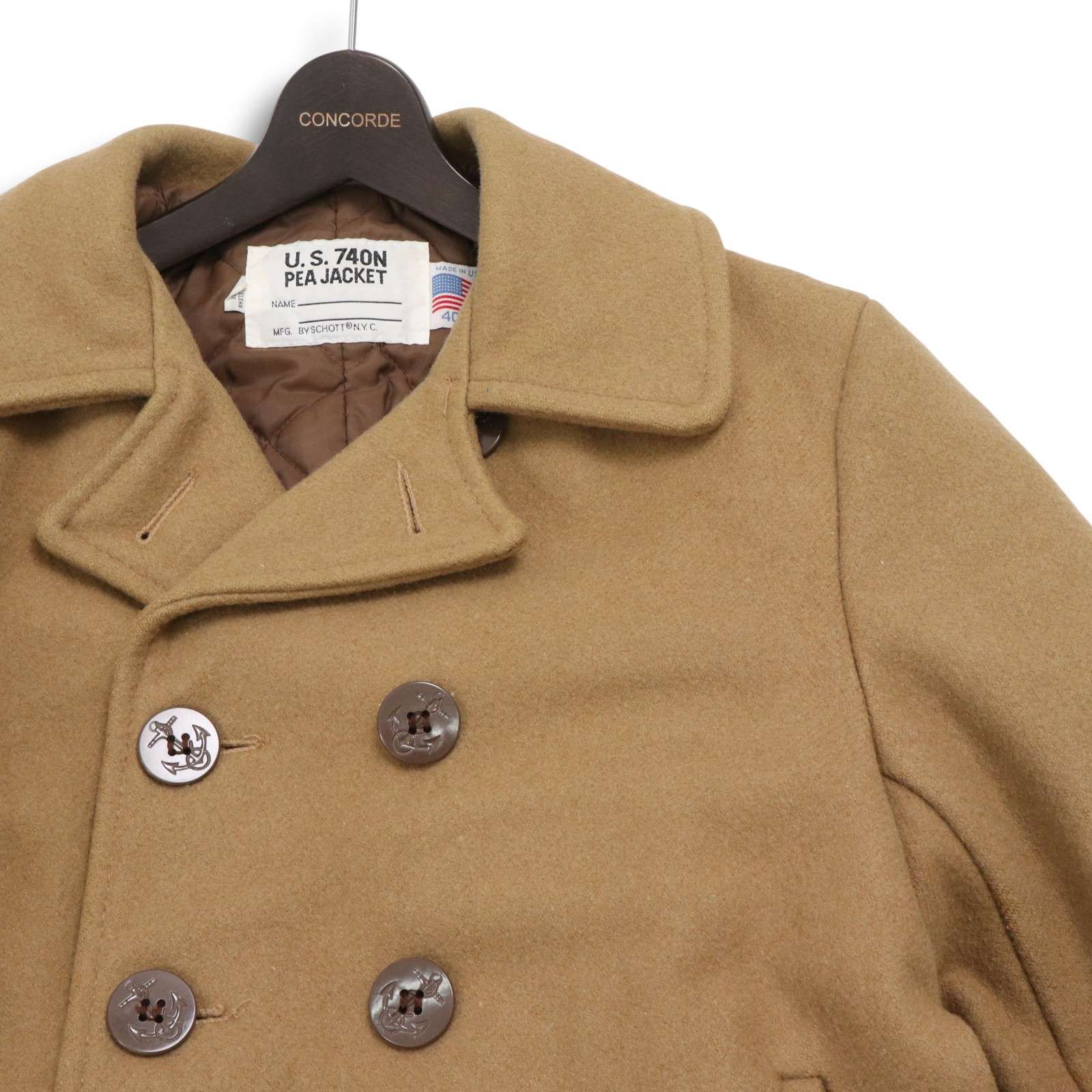 SCHOTT U.S.740N PEA JACKET Pコート アメリカ製 40 ショット] SCHOTT