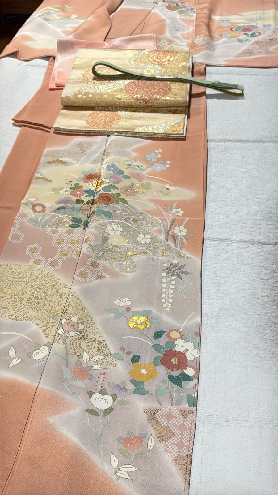 訪問着　長襦袢　袋帯　川島織物　正絹　フルセット 高島屋 訪問着 長襦袢 袋帯 川島織物 正絹 フルセット - メルカリ