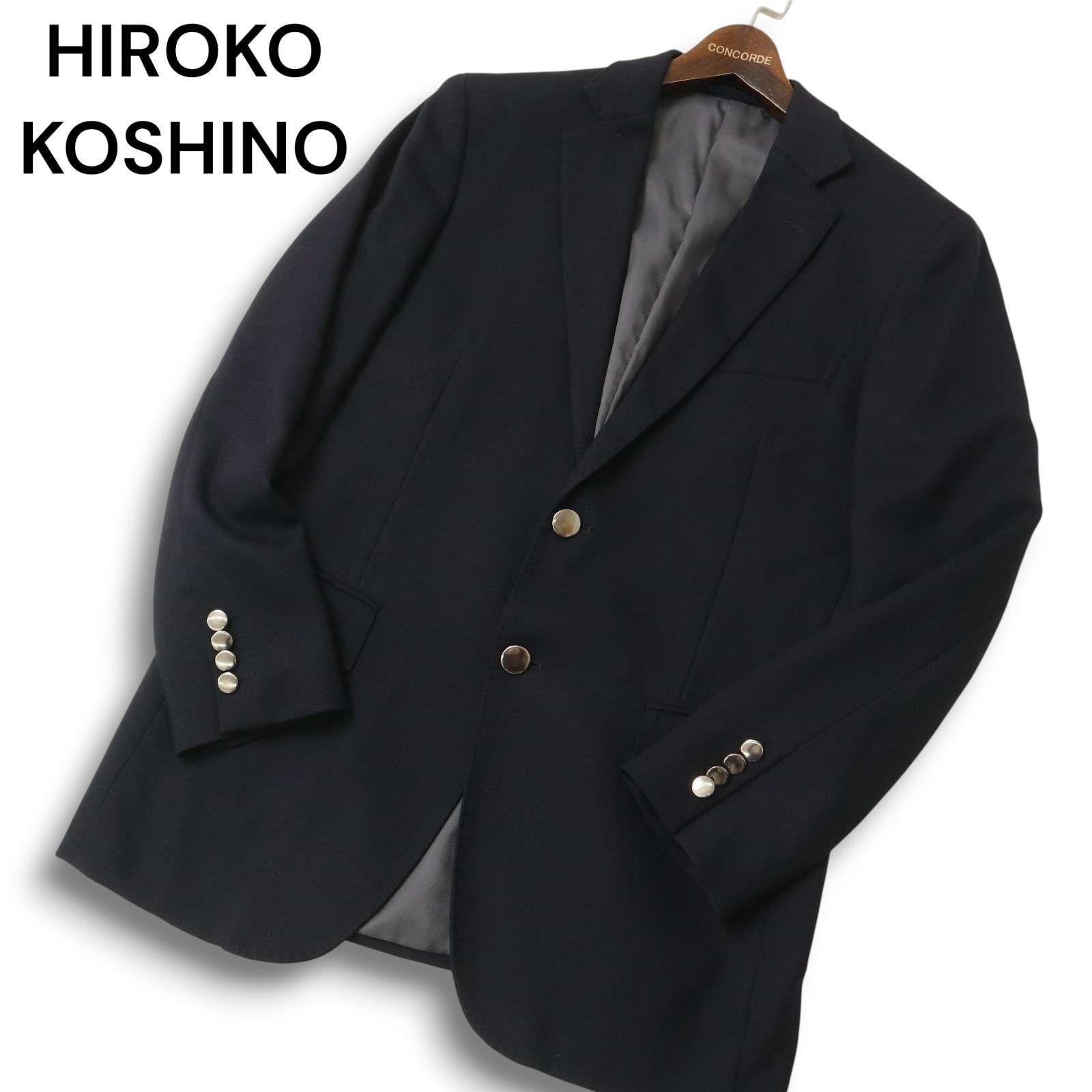 HIROKO KOSHINO HOMME ヒロココシノ 通年 総裏 ウール100％☆ 銀釦