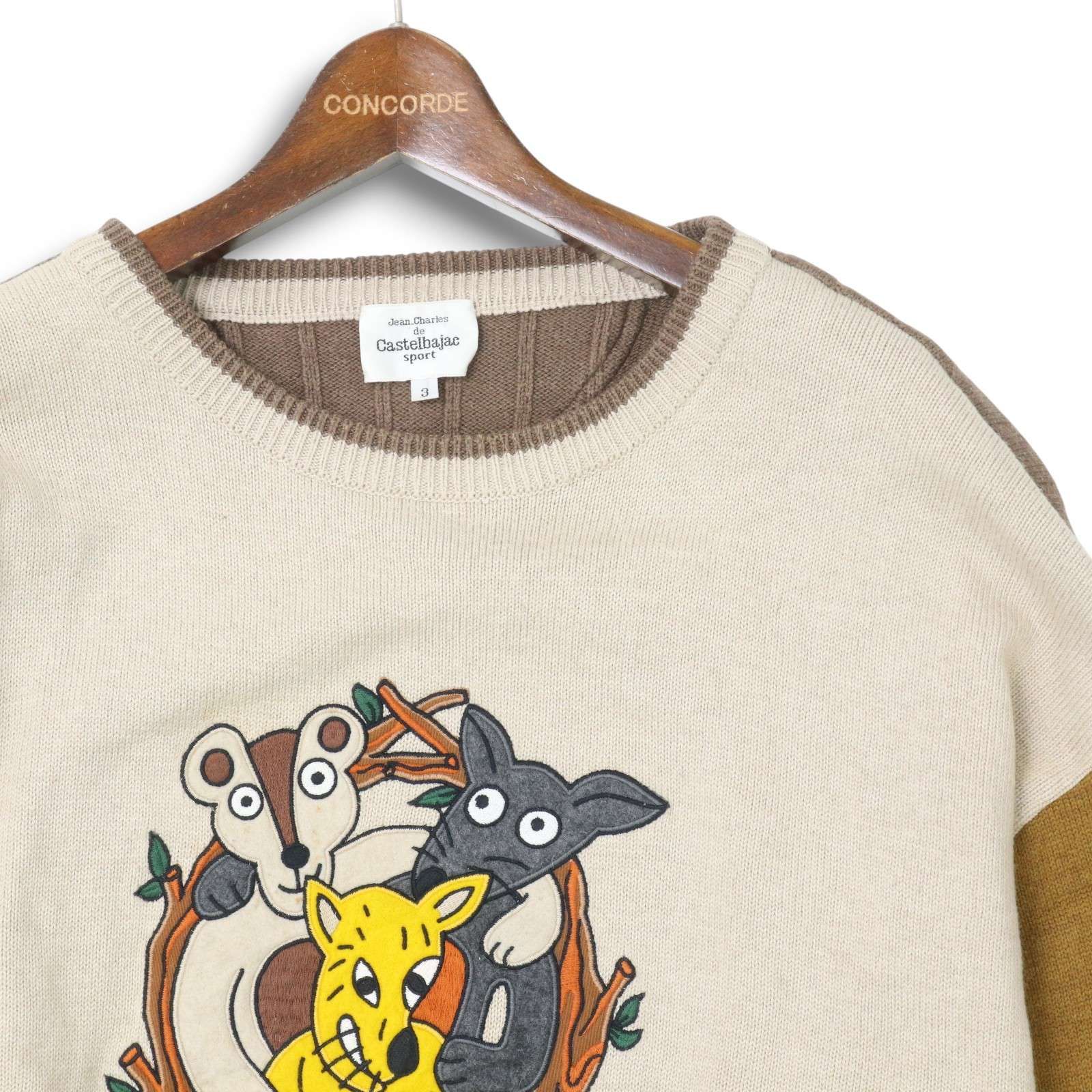 CASTELBAJAC カステルバジャック 秋冬 アニマル刺繍☆ ウール カラー