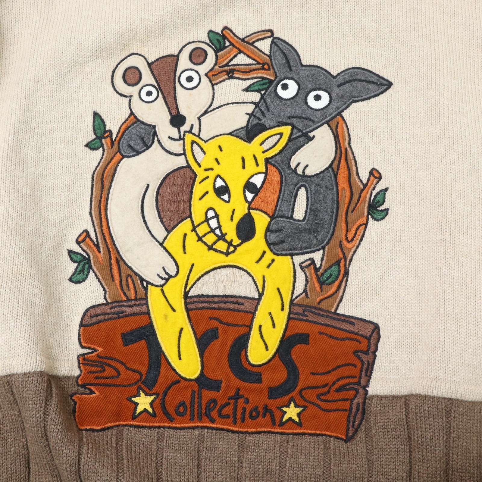 CASTELBAJAC カステルバジャック 秋冬 アニマル刺繍☆ ウール カラー