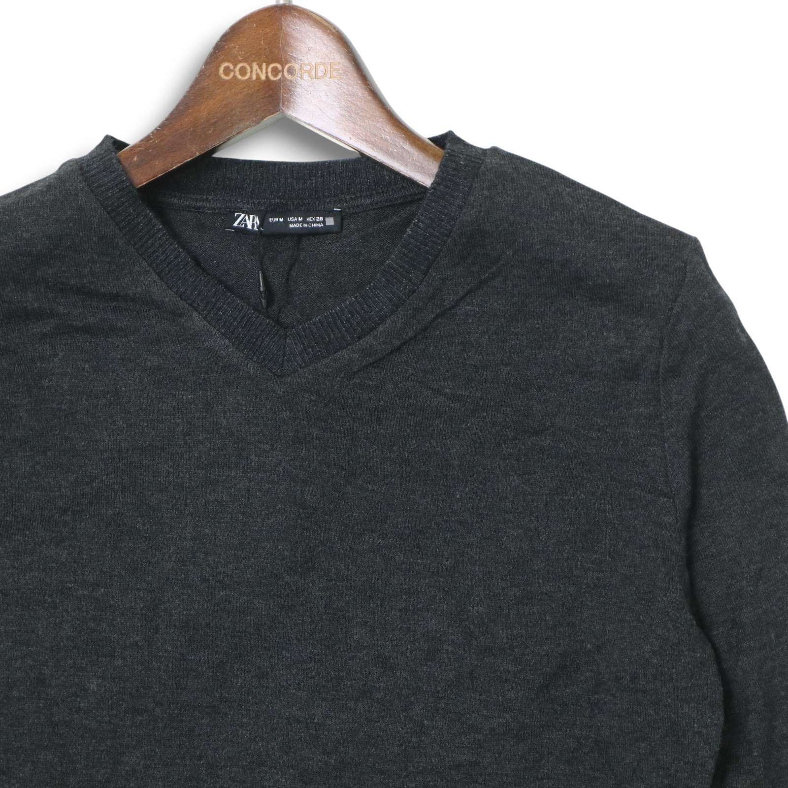 新品 未使用】 ZARA ザラ マン 秋冬 現行タグ☆ ウール混 Vネック 