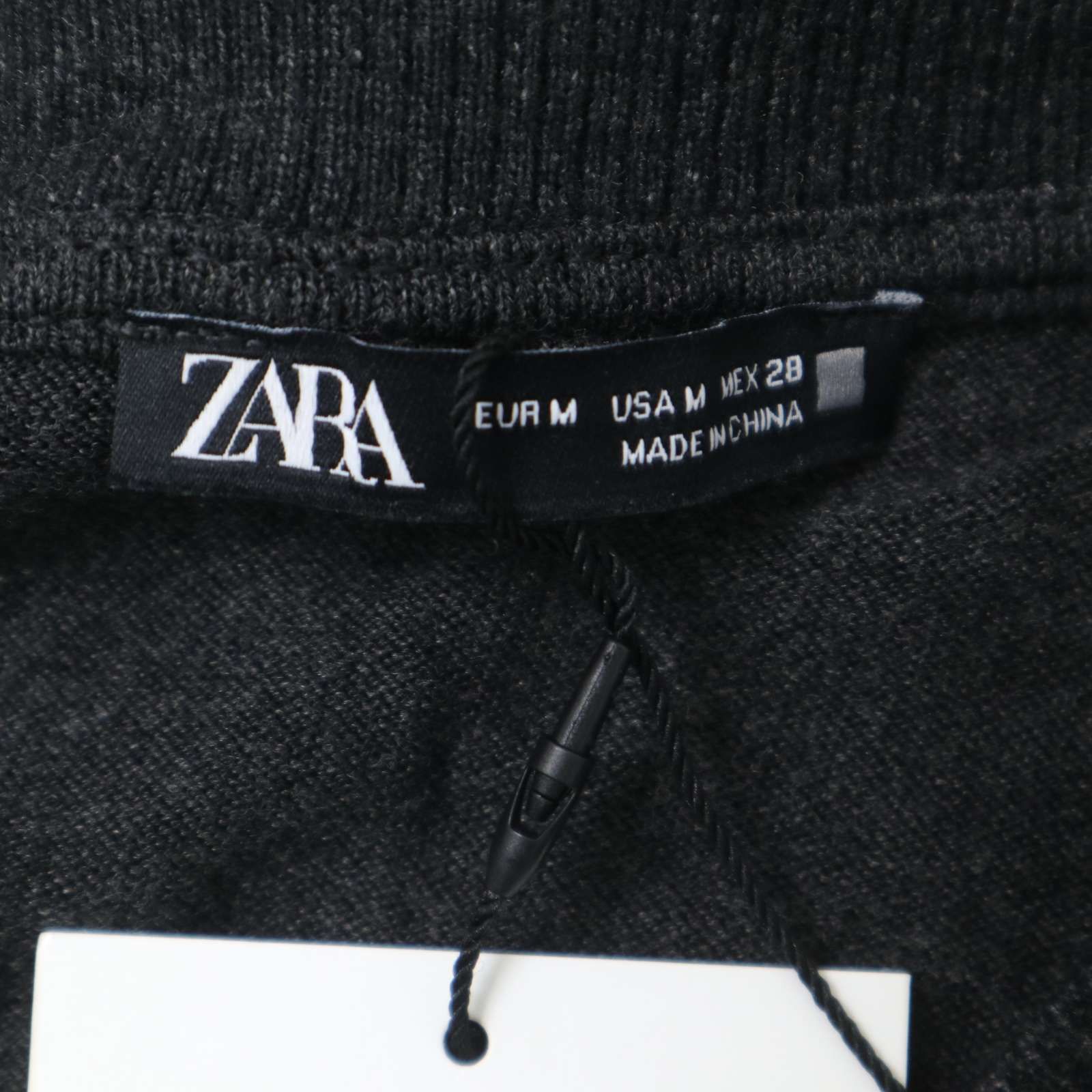 ZARA ザラ マン 秋冬 現行タグ☆ ウール混 デザイン 総柄 クルーネック 