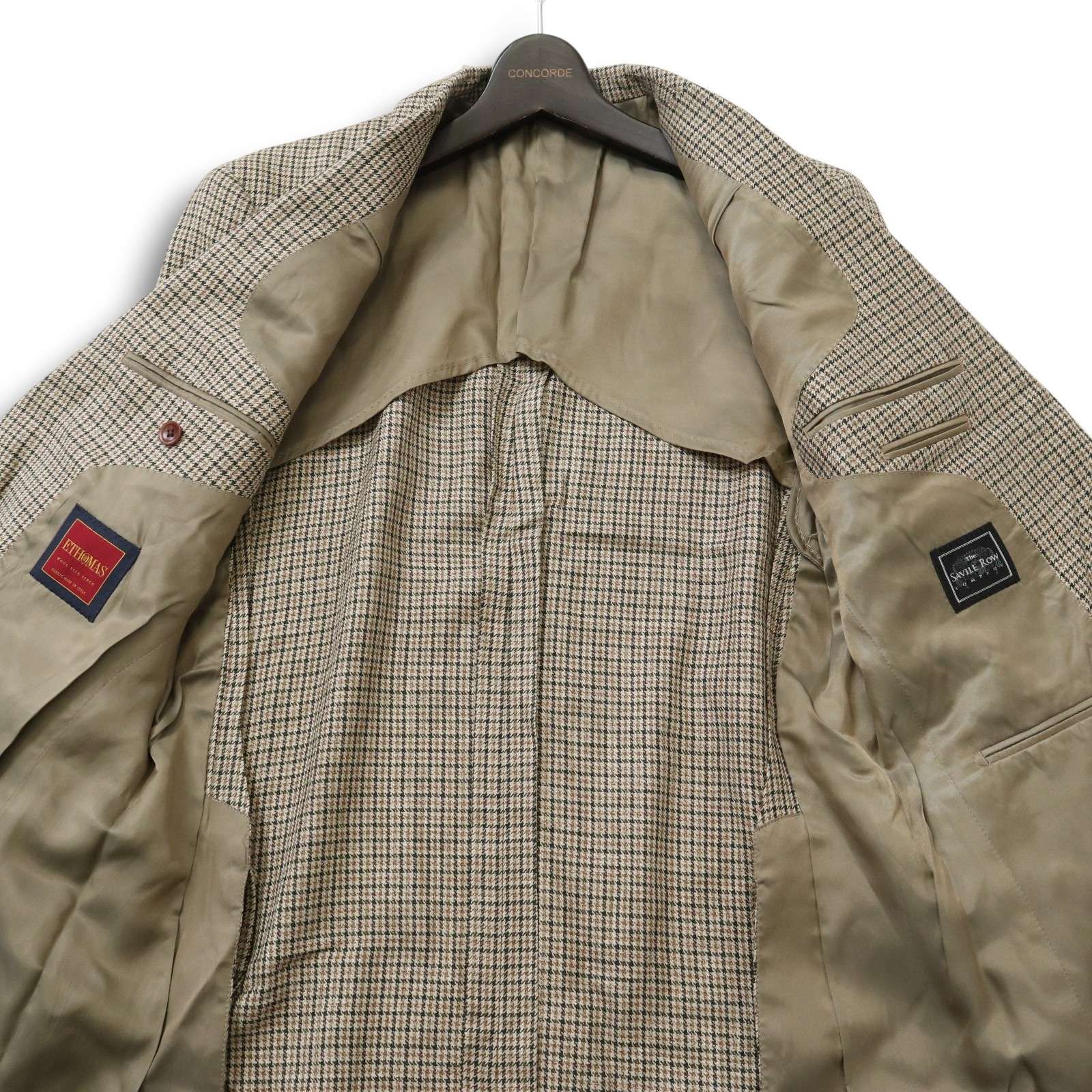 Savile Row サビルロウ イタリア製 E.THOMAS生地 通年 シルク リネン 