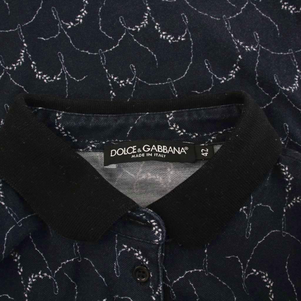 ドルチェ&ガッバーナ ドルガバ DOLCE&GABBANA ポロシャツ 総柄 半袖