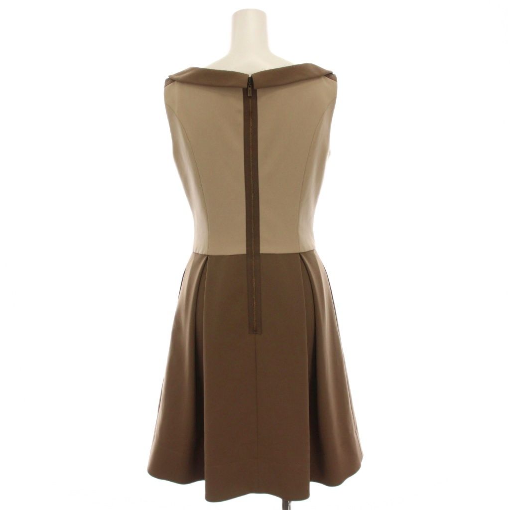 FOXEY NEW YORK ノースリーブワンピース ブラウン フォクシーニューヨーク FOXEY NEW YORK ノースリーブ ワンピース ひざ