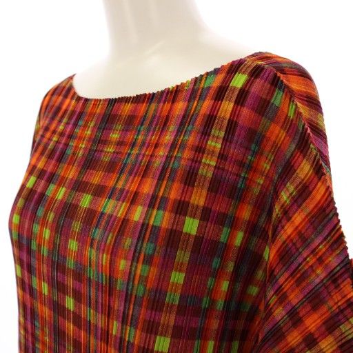 プリーツプリーズ五分袖丈カットソー プリーツプリーズ PLEATS PLEASE イッセイミヤケ カットソー 五分袖