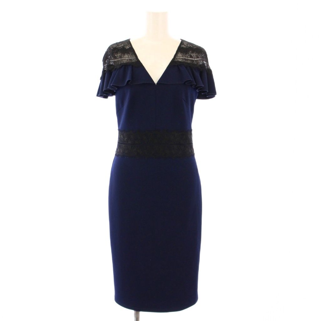 タダシショージ TADASHI SHOJI タイトワンピース ひざ丈 半袖 Vネック