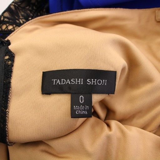 Tadashi Shoji レースひざ丈ワンピース US 0 TADASHI SHOJI♡ゴールドレース刺繍ワンピース ドレス すべて表示
