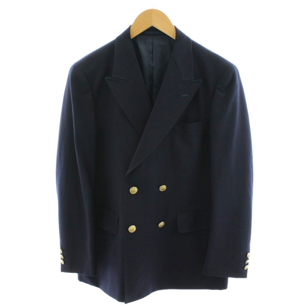 ジェイプレス J.PRESS テーラードジャケット ダブル 紺ブレ 金ボタン