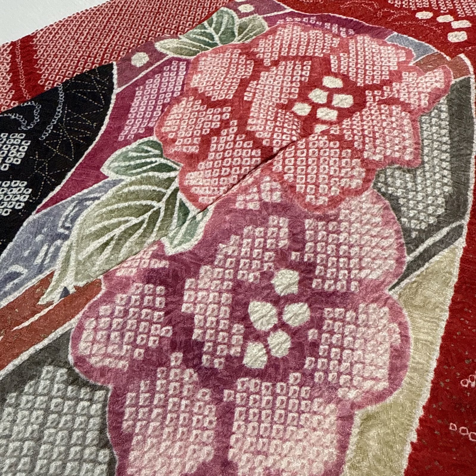 振袖 成人式 総絞り フルセット 正絹 赤 - メルカリ