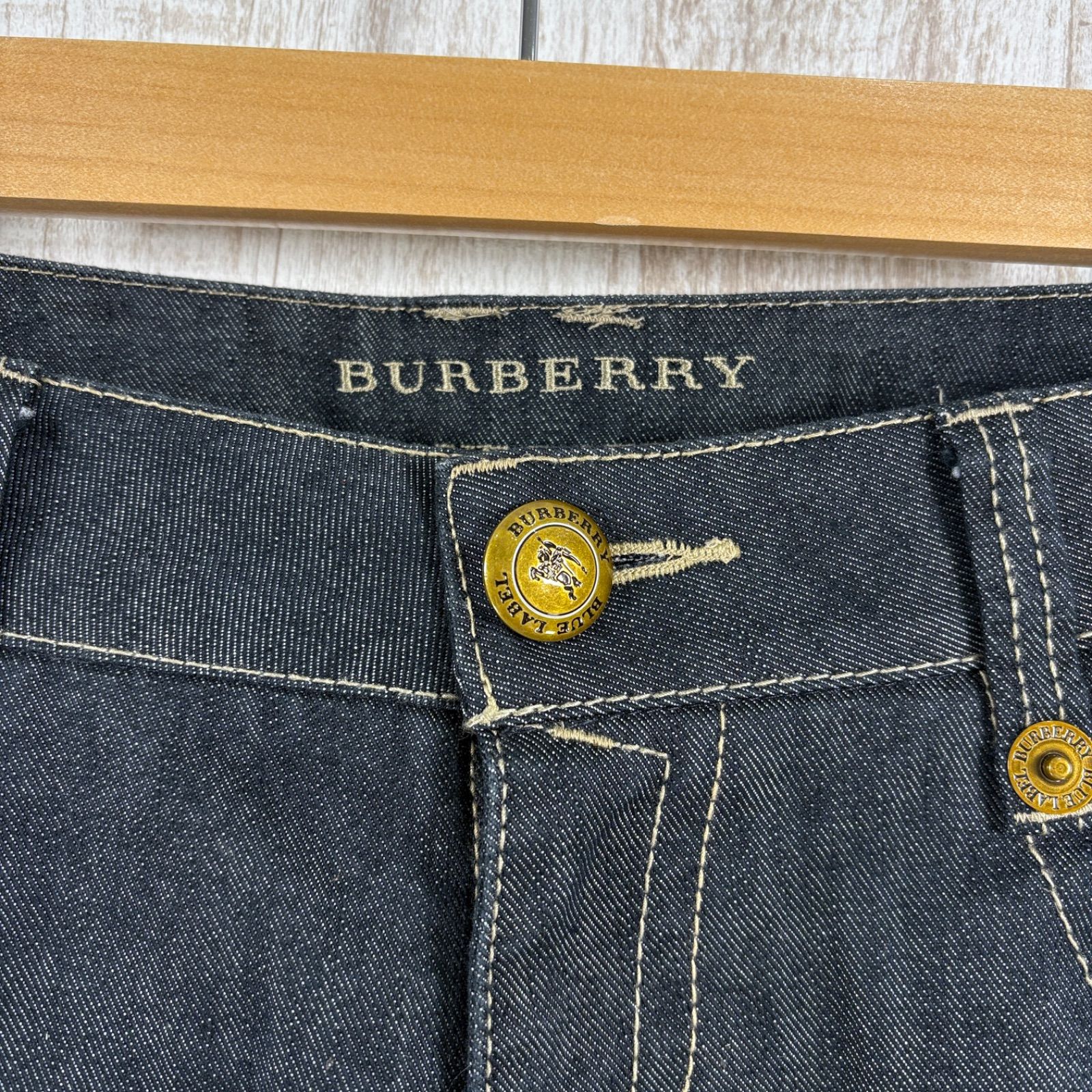 00s BURBERRY BLUE LABEL バーバリーブルーレーベル ホースロゴ刺繍 