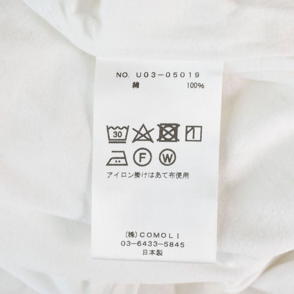 COMOLI 21SS ダブルレイヤー長袖クルー サイズ1 未使用品 COMOLI 21SS