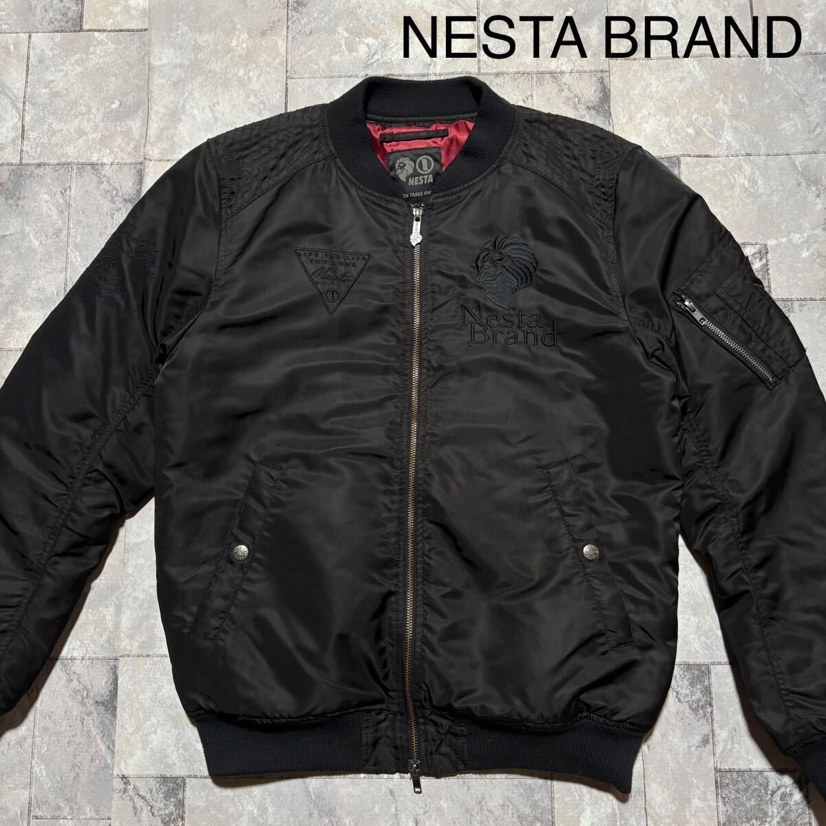 NESTA BRAND ネスタブランド MA1 ナイロンジャケット ダブルジップ 