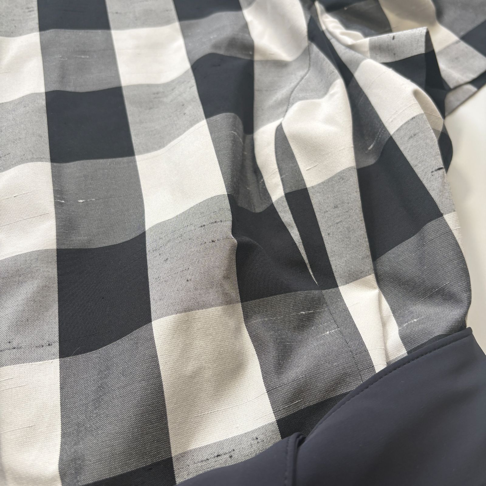 M'S GRACY エムズグレイシー ワンピース チェック ウエストリボン 38 24SS Ms GRACY ムズグレイシーシルク混 チェックワンピース ウエスト