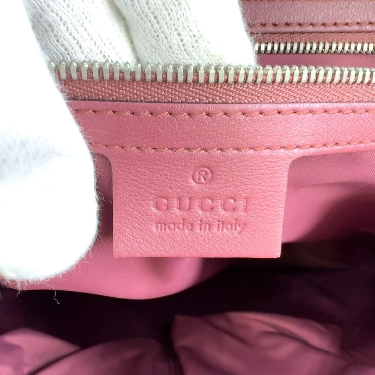 極美品 GUCCI ブルームス リュックサック アンティークローズ 4 GUCCI GGブルームス アンティークローズ PVC ピンク×ベージュ リュック