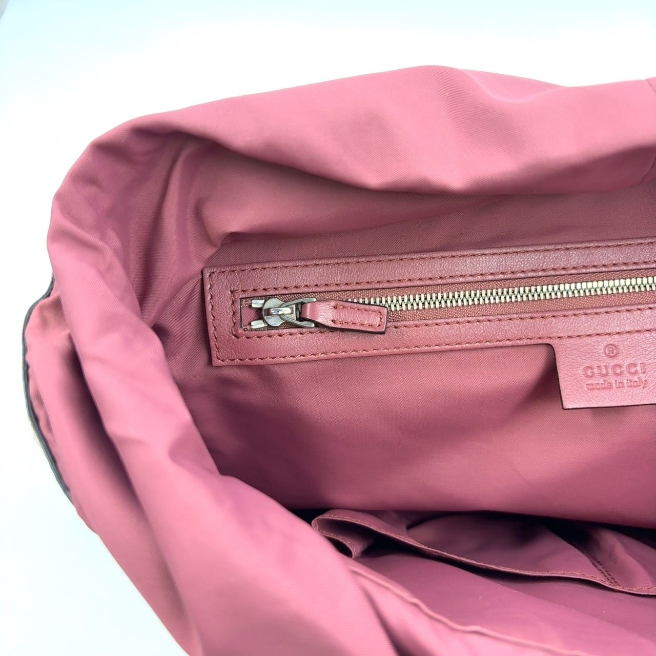 極美品 GUCCI ブルームス リュックサック アンティークローズ 4 GUCCI GGブルームス アンティークローズ PVC ピンク×ベージュ リュック