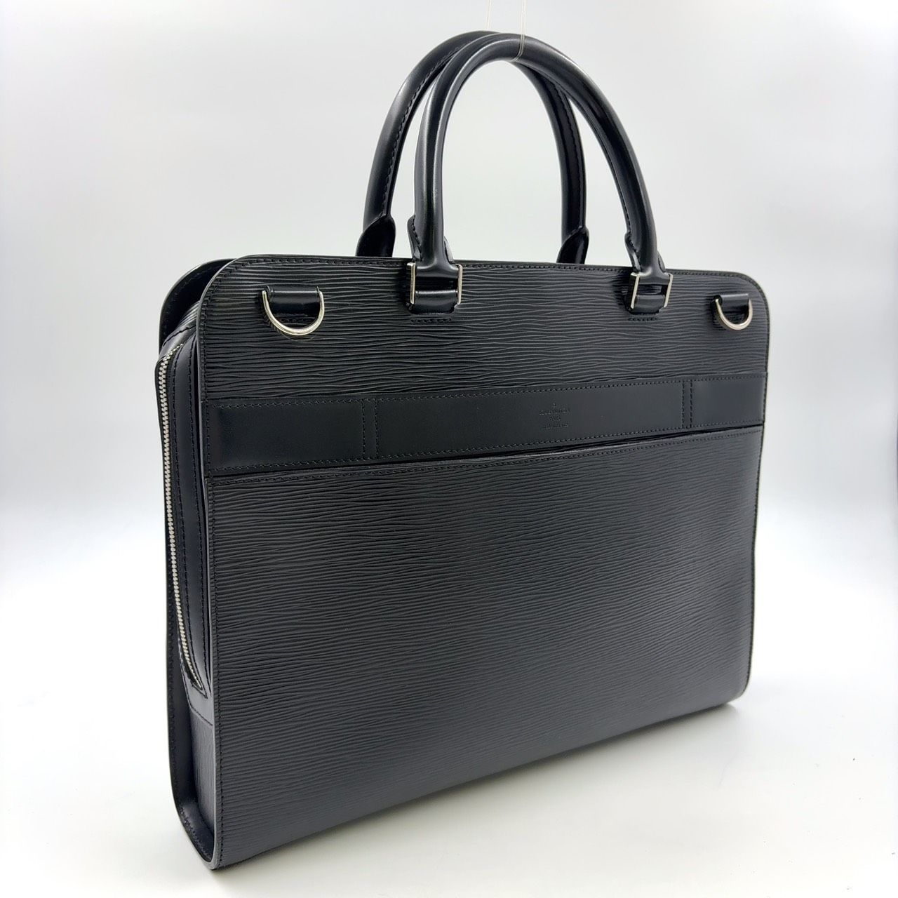 LOUIS VUITTON バサーノMM 2WAY レザー ブラック ビジネスバッグ