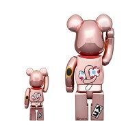新品】 BE@RBRICK 招き猫 ペコちゃん 金運ダブル小判 桃金メッキ 100