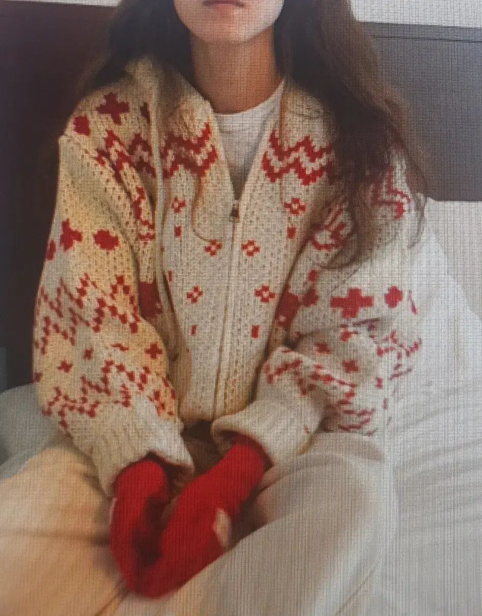 (海外配送) レトロ フード ジッパー セーター