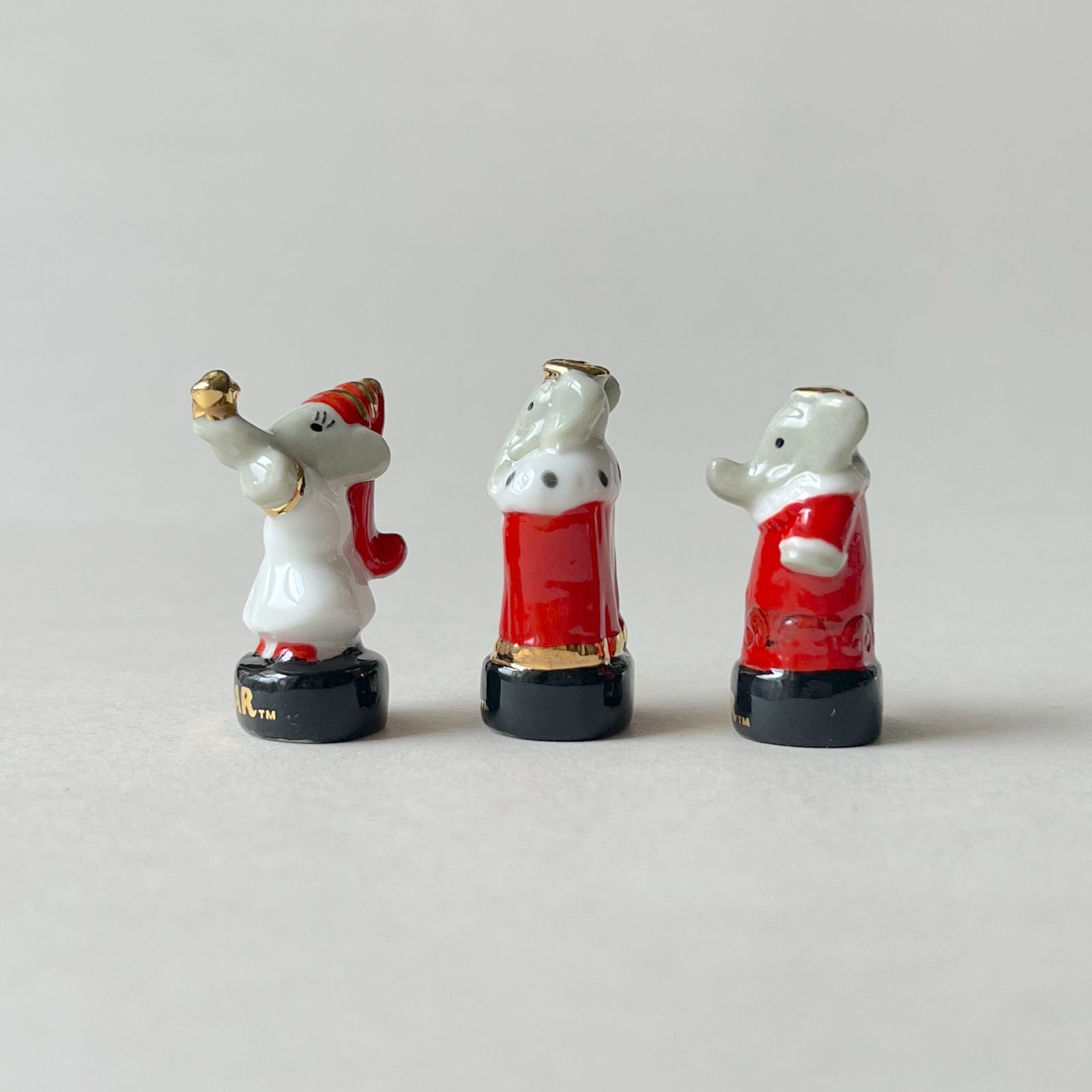 フェーヴ ぞうのババール 金彩 フランス フェーブ ミニチュア陶器 f