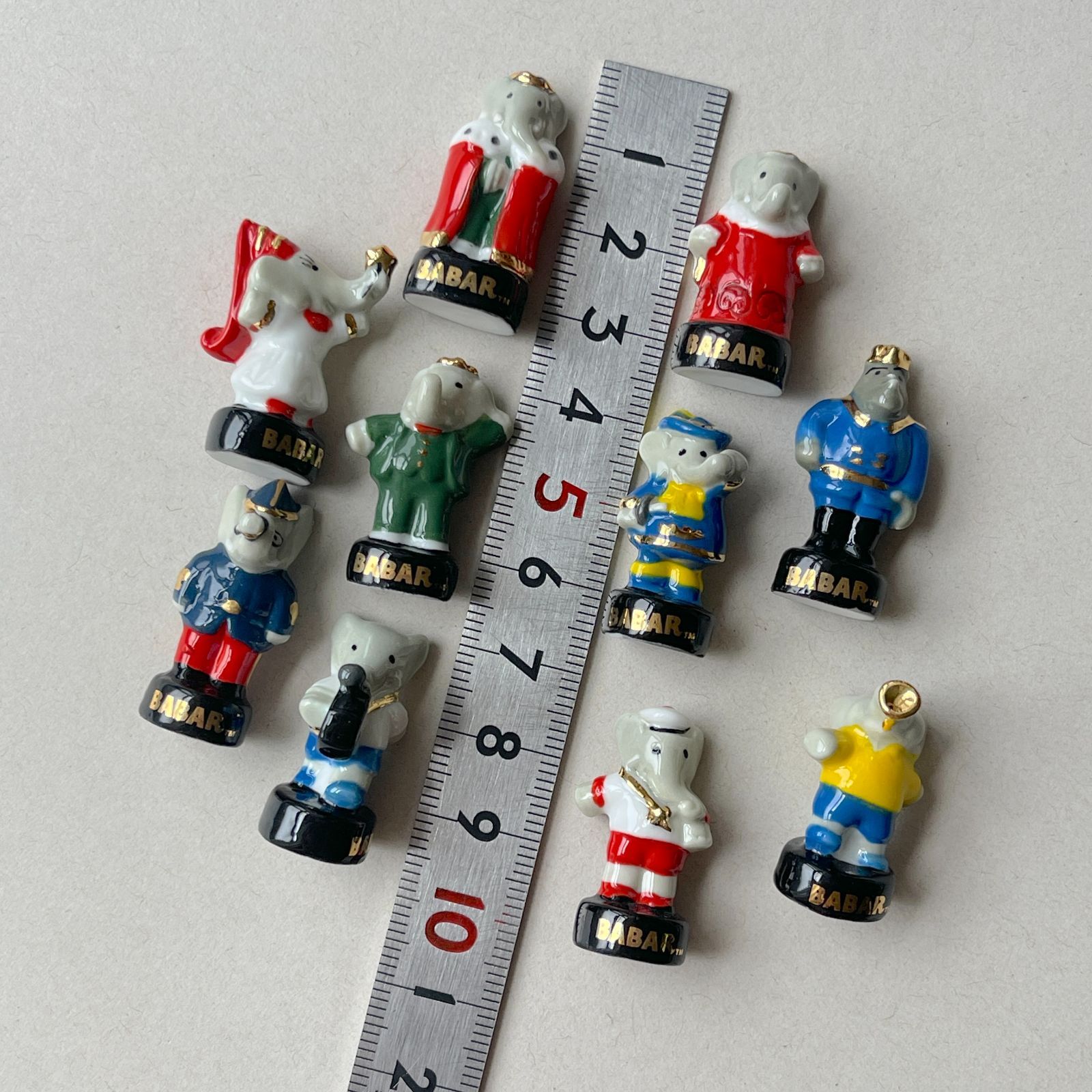 フェーヴ ぞうのババール 金彩 フランス フェーブ ミニチュア陶器 f